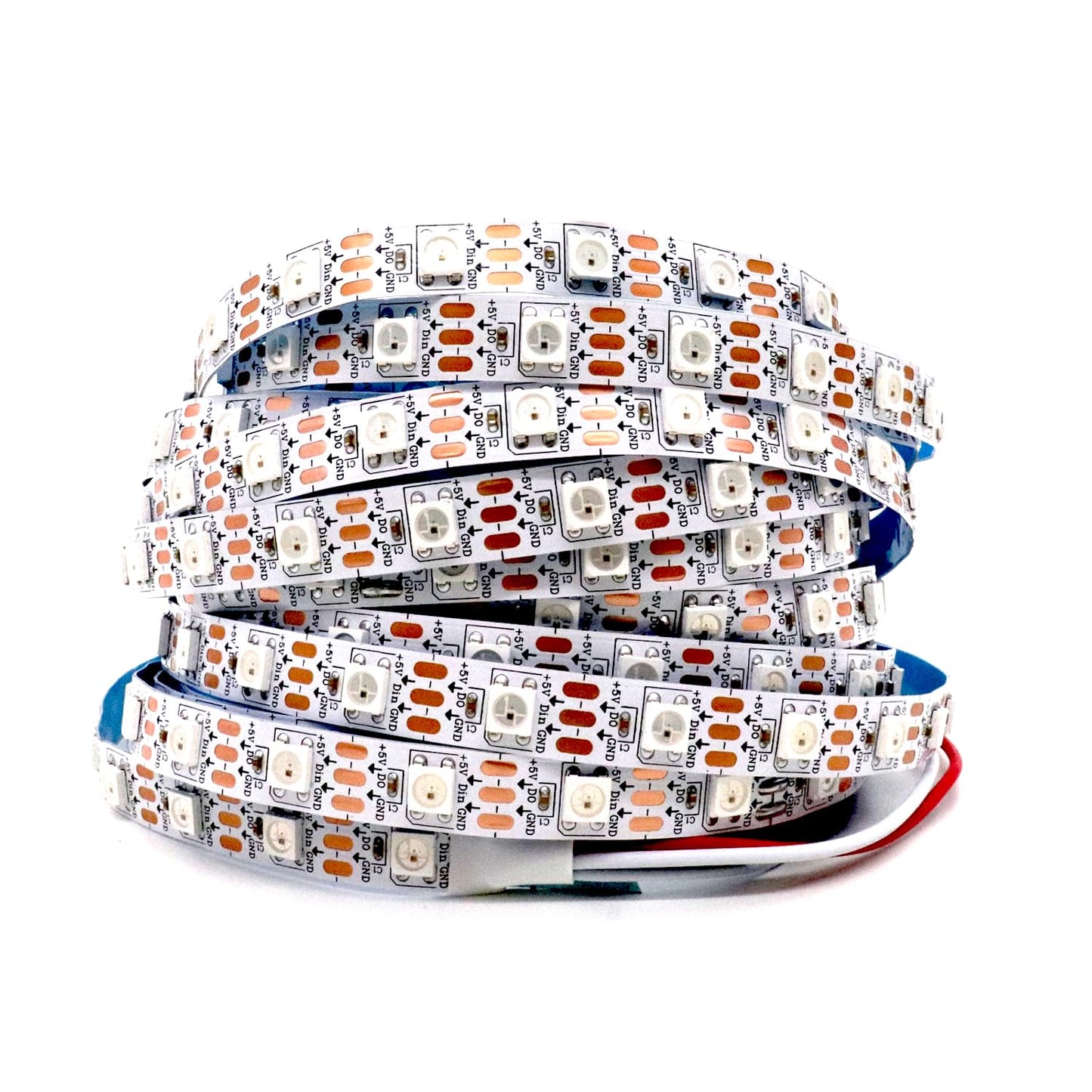 WS2812B LED Strip Individual Addressable Light WS2811 IC WS2812 60Pixels/m SMD 5050 RGB Pixel Strip DC5V (16.4FT 300LEDS Non-Waterproof, White PCB)