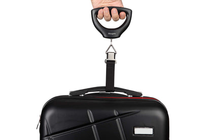 Mougerk 110lb 50kg Portable Digital Hanging Luggage Weight Scale Postal Scales, 2 AAA Batteries (Not Included) (Black)