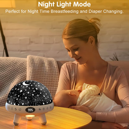 YACHANCE Kids Sound Machine with Night Light Projector,29 Soothing Sounds Baby Night Light Star Projector for Kids Room,White Noise Machine for Baby Sleeping Soother,Nursery Lamp,Kids Bedroom Decor