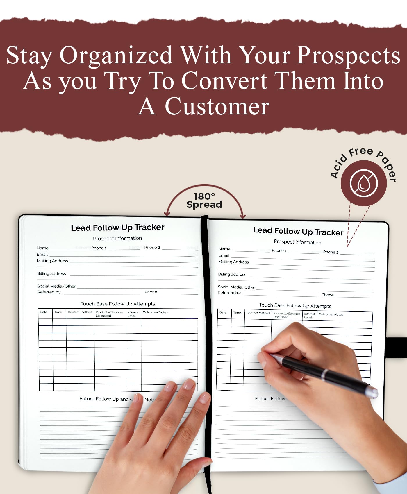 The Closer's Notebook: Sales Journal & CRM Notebook for Sales Reps, Sales man tracking, Prospecting, follow up notebook, Overcoming objections, Goal setting planner & Sales Log book