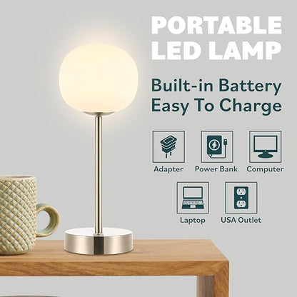 JONATHAN Y JYL7108B Natalia 12.25" Bohemian Farmhouse Iron Rechargeable Integrated LED Table Lamp Contemporary Bedside Desk Lamp for Bedroom Living Room Office, Oil Rubbed Bronze/White