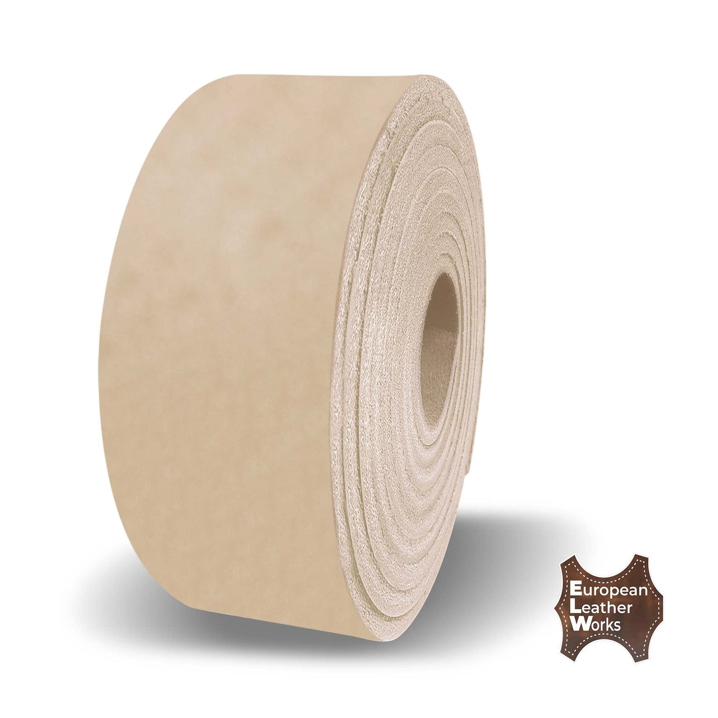 ELW Leather Blank Belt | 5-6 Oz. (2-2.4mm) Thickness | Size: 1"x60" (2.54x152cm) | Cowhide Vegetable Tanned | Full Grain Strip, Strap | Ideal for DIY Belts for Tooling, Crafting, Stamping, Dyeing