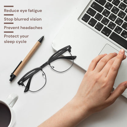 racico Computer Blue Light Blocking Glasses Blue Light Glasses Men Women, Anti Blu-Ray Clear Gaming Glasses Lenses