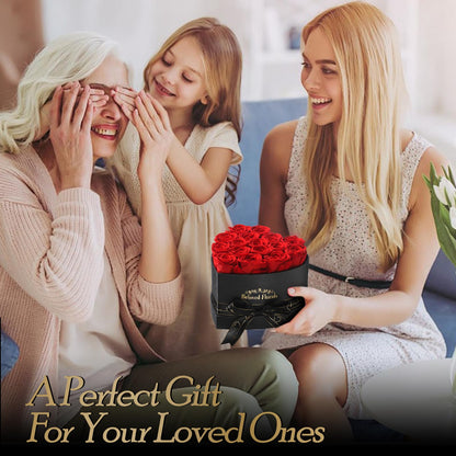 Auoasl 16 Preserved Flowers Rose in a Box, Gifts for Women Mom Her Wife on Mothers Day Valentines Birthday Christmas Anniversary Romantic(Red)