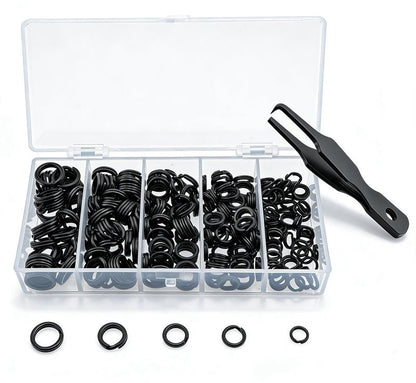 Milepetus Fishing Split Rings Kit: 250pcs Heavy Duty Steel Fishing Lure Making Ring Fishing Hook Connector Tackle(Black Split Mini Plier Set)