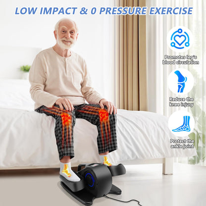 Rollingsurfer Under Desk Elliptical Machine, Adjustable Speeds Electric Trainer with Remote, Portable Seated Pedal Leg Exerciser for Teens Seniors and Adults