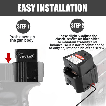 ZBULAR 2 Mile Laser Sights Range Slide Racker Jacker Compatiblewith Glock 17, 19, 19X, 26, PSA Dagger, and More with Improved Slide Grip(Class IIIA Green Laser Output is <5mW)