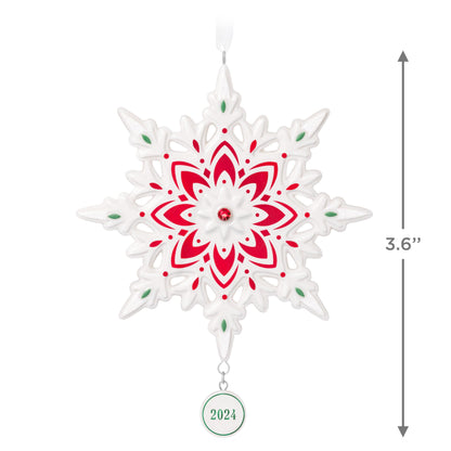 Hallmark Keepsake Christmas Ornament 2024, Snowflake 2024, Porcelain, Snowflake Gifts