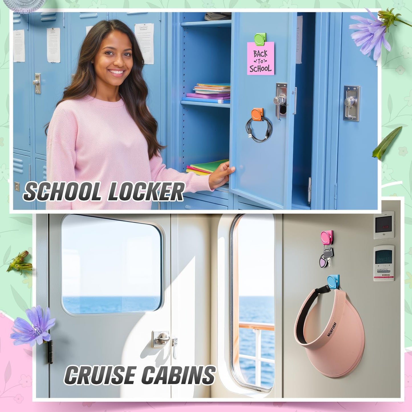 MUKFIRM 24 Pack Magnetic Clip Heavy Duty, Cute Magnetic Clips for Whiteboard, Refrigerator Magnets, Fridge Magnets for Pictures, Strong Magnet Clips for Classroom, Cruise Cabins, Locker, Office