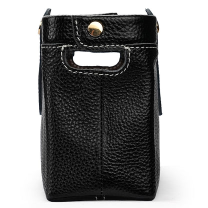 shuainiu Travel leather makeup bag, waterproof mini makeup box, small travel storage bag