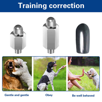20PCS Extra Contact Points Replacement Part for Dog Training Collars Shock Collar Replacement Prongs with Rubber Tips Silicone Covers for Pet Dog Training Anti Bark Collars Tool, 10 Pairs