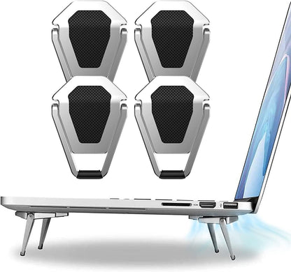 Portable Invisible Laptop Stand, Mini Aluminum Cooling Pad,Computer Keyboard Mount Kickstand,Ergonomic Lightweight Laptop Desk Stand (1pack（2pcs）)