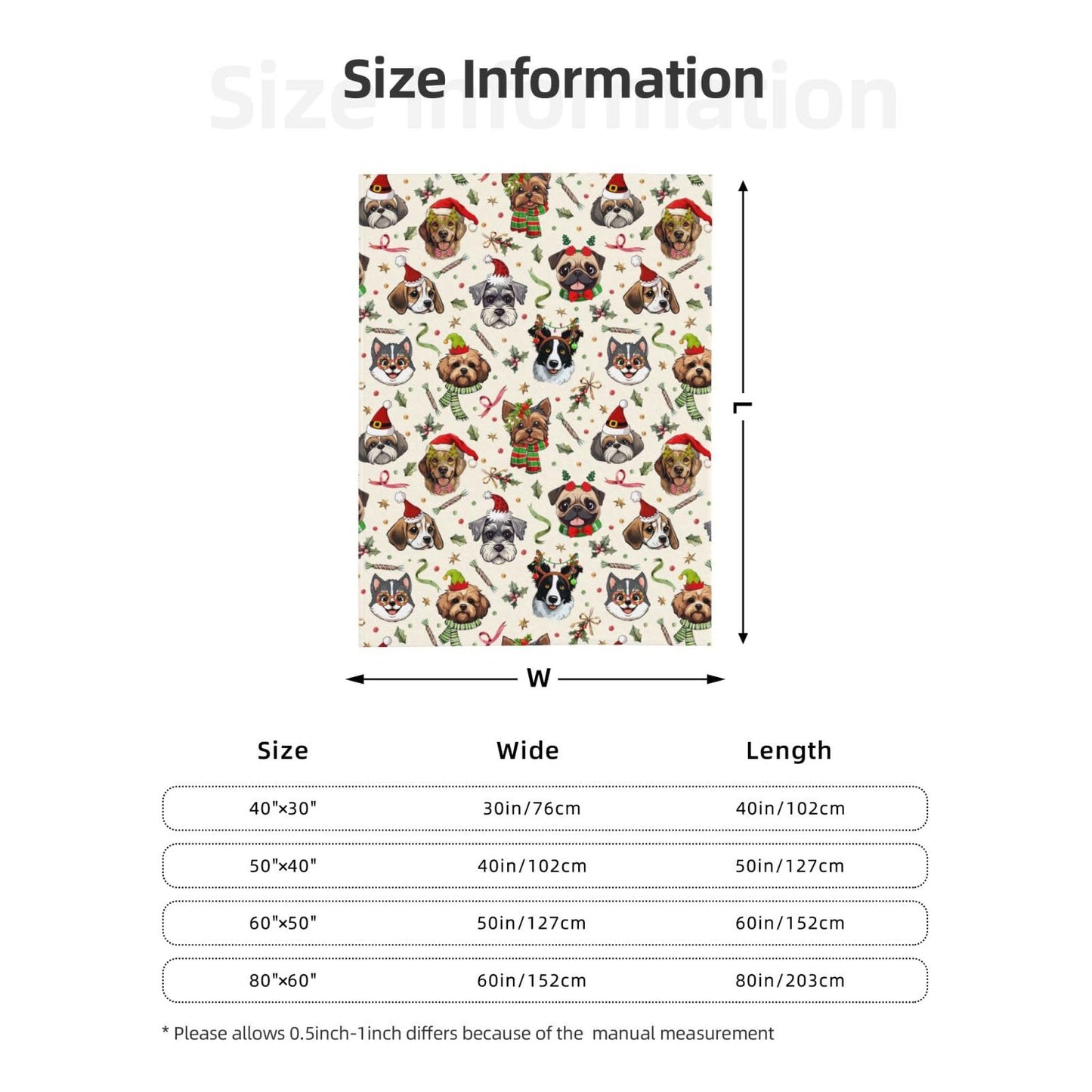 Cute Christmas Dog Head Fuzzy Throw Blanket for Women Men Girls Boys Soft Cozy Fleece Blanket for Bedroom Living Rooms Sofa Couch 50"x40"