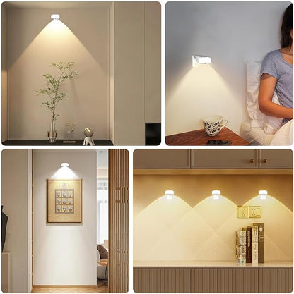 Lightbiz Picture Lights for Wall 3 Pcs, Rechargeable Battery Operated Magnetic Wall Lights with 3 Color Temps, Remote Dimmable Timer Painting Light for Art Display, Frame, Poster
