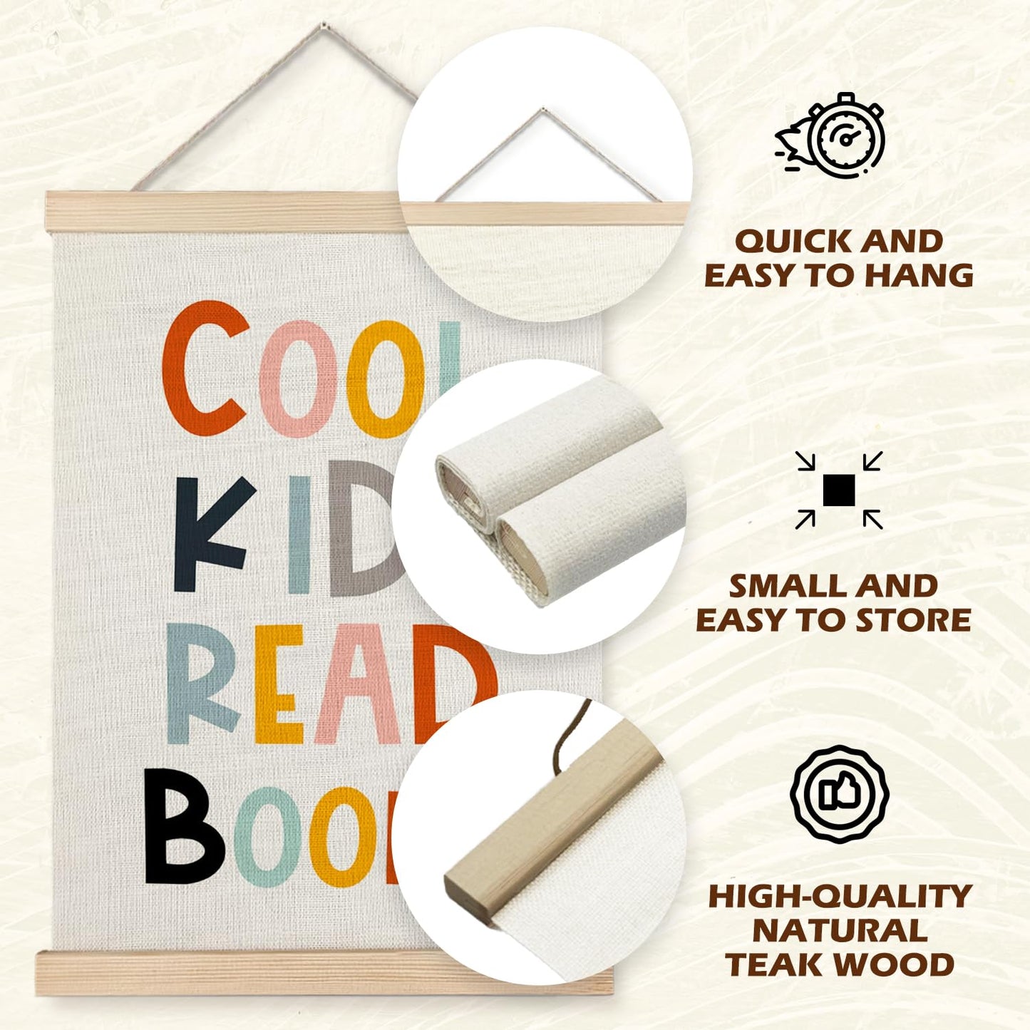 Supwhd Reading Wall Art, Cool Kids Read Books Wall Art Poster, Classroom Wall Decor, Reading Corner Decor, Reading Posters for Classroom Kids Room Playroom Nursery, 12x16 Inches