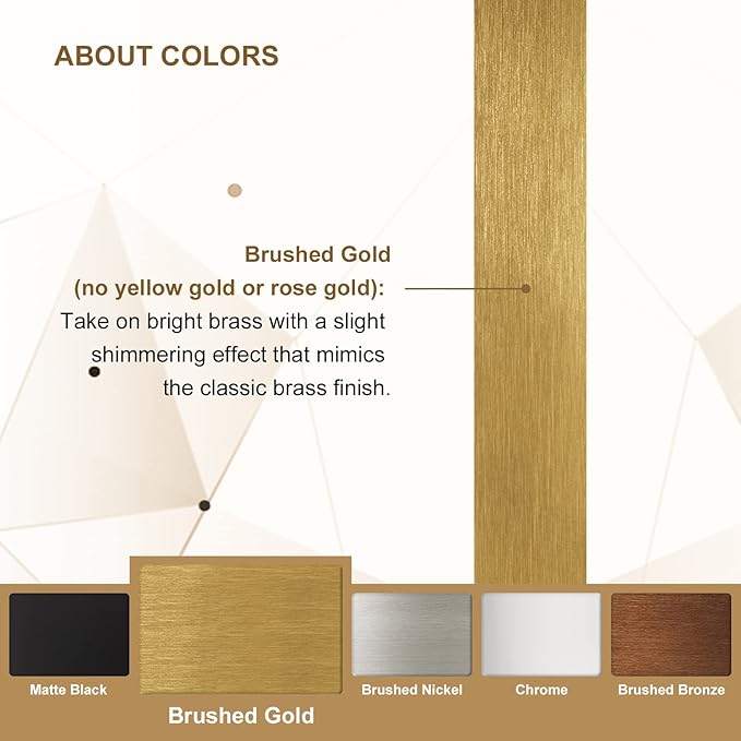 ANDY STAR 24x36 Inch Brushed Brass Scalloped Mirror, Modern Gold Bathroom Mirrors with Unique Notched Edges Design in 1 Inch Stainless Steel Frame Wall Mounted Horizontal/Vertical for Home Decor