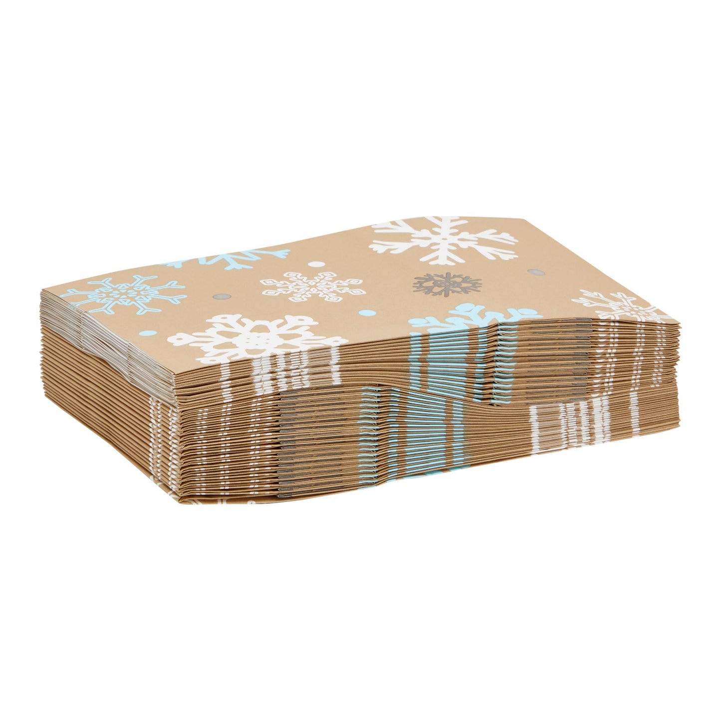 Juvale Paper Winter Gift Bags - 36 Count, 5.15 x 3.2 x 8.5 In, Red & White Snowflake - Reinforced Tear-Resistant Bottom - Snowflake Party Favor & Treat Bags for Snacks & Treats