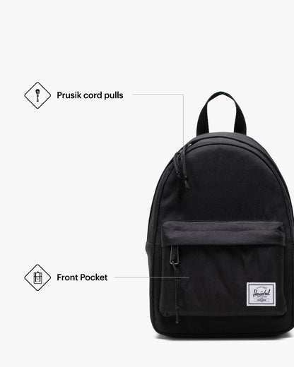 Herschel Classic Backpack, Black,Mod Mini - 6.5L