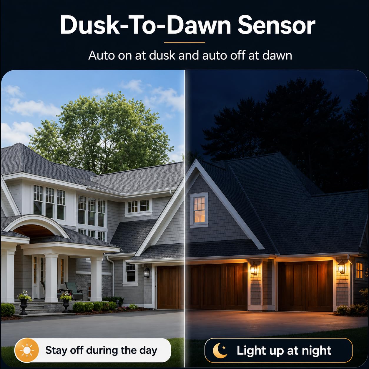 Vicstone Upgraded Dusk to Dawn LED Flame Light Bulbs Outdoor, 4 Modes Flickering Light Bulbs with Upside Down Effect, E26 Fire Bulb for Halloween Christmas Party Patio Porch Home Indoor Decorations, 2