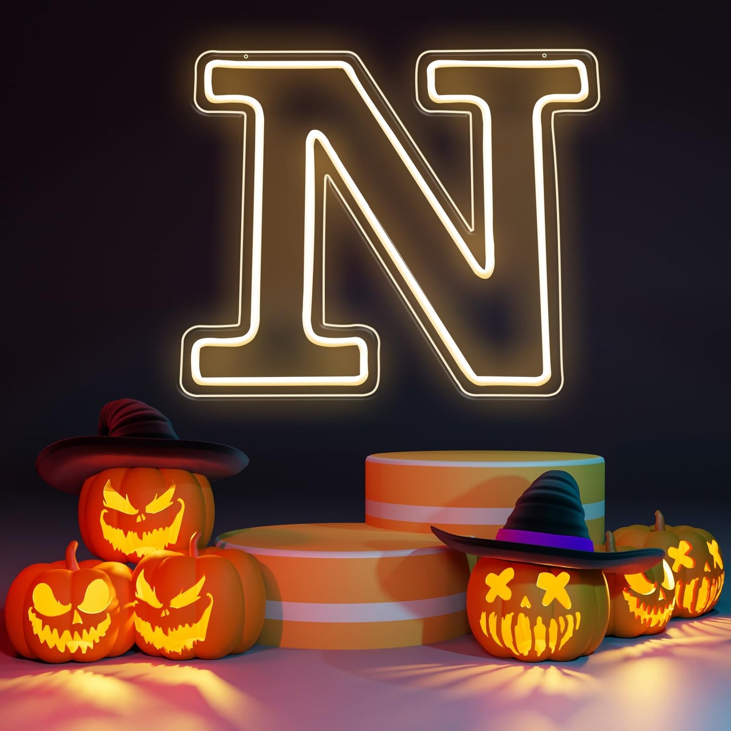 RumonZS Light Up Letters N LED Letters Lights Neon Sign 26 Alphabet 13.19" Decorative Lighted Alphabet for Wedding Party Birthday Bar Christmas Home Decor Letter Lights (Warm White)