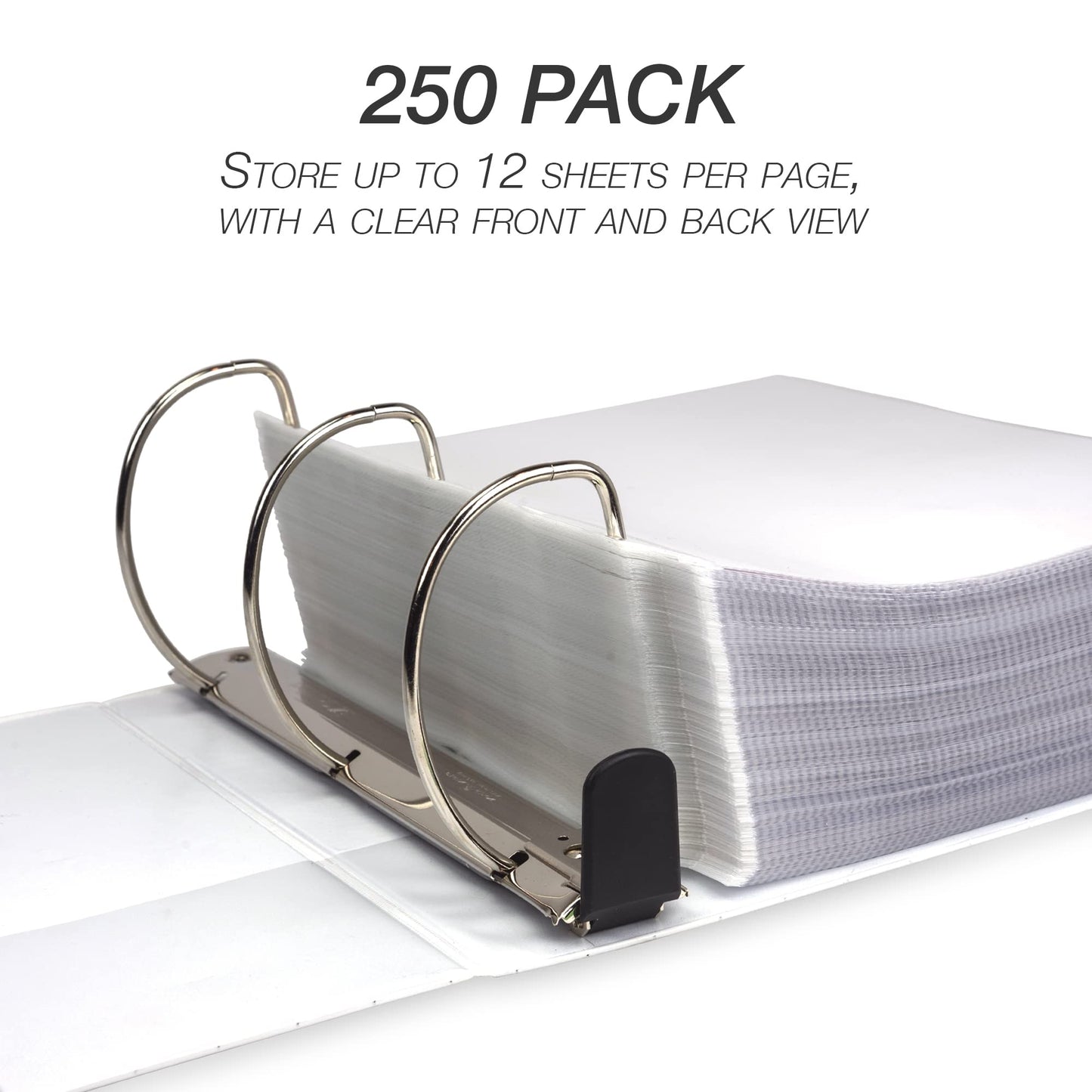 Samsill Ultra Clear Sheet Protectors, 250 Pack, 8.5x11 Inch Page Protectors for 3 Ring Binder, Premium Heavy Duty, Letter Size, Top Loading, Acid Free