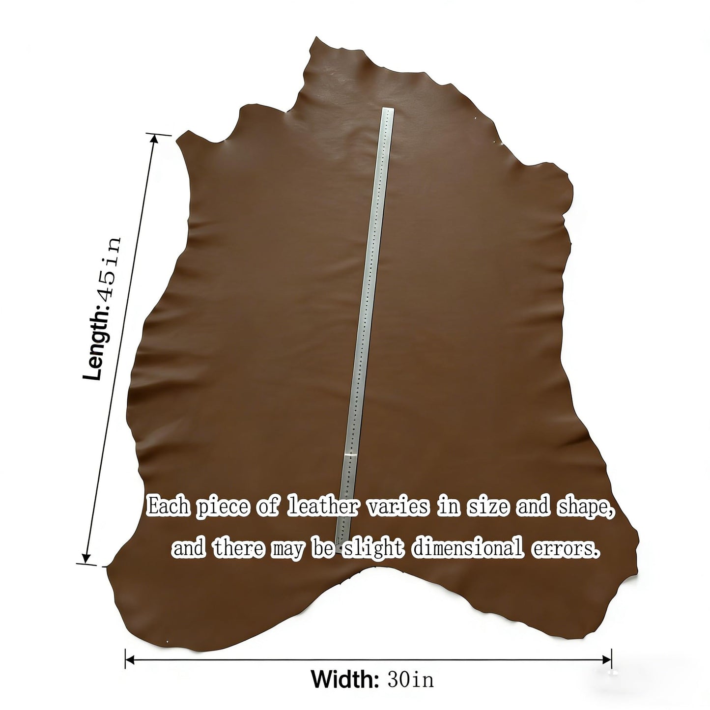 Brown Sheepskin Leather - Premium Full Grain Leather for Upholstery & Home Crafting (One Piece) (Brown, 8-11sq ft)