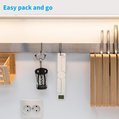 Portable Food Scale Travel Scale for Food, Small Folding Digital Kitchen Scale for Food, Collapsible Mini Pocket Scale Grams and Ounces, Perfect for Diet Calorie Control Compact Kitchen, X Black