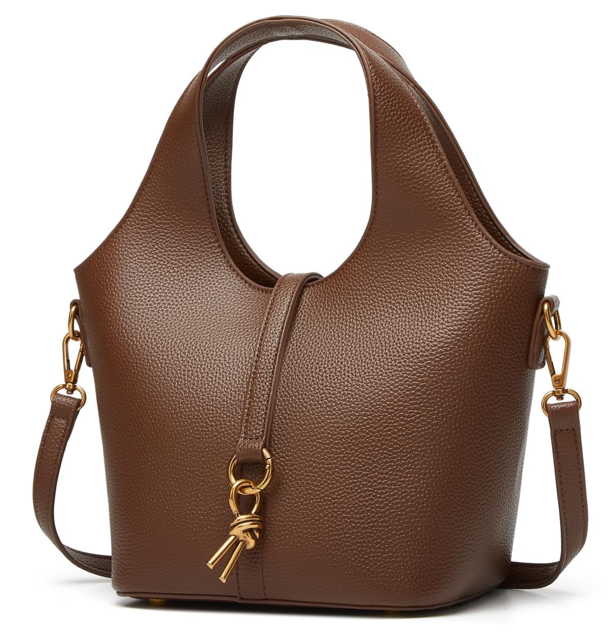 Women Bucket Bag PU Leather Hobo Bag Fashion Shoulder Crossbody Vintage Tote Small Handabg Purse