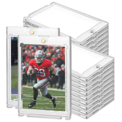 130PT Magnetic Card Holders for Trading Cards, 36ct One Card Touch Holder Baseball Card Thick Protectors Hard Plastic Magnetic Card Case Sports Football Basketball Top Loads for Cards Sleeves