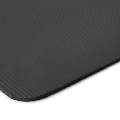 Amazon Basics 1/2 Inch Extra Thick Exercise Yoga Mat with Carrying Strap for Home Workouts and Fitness, 74" x 24", Black