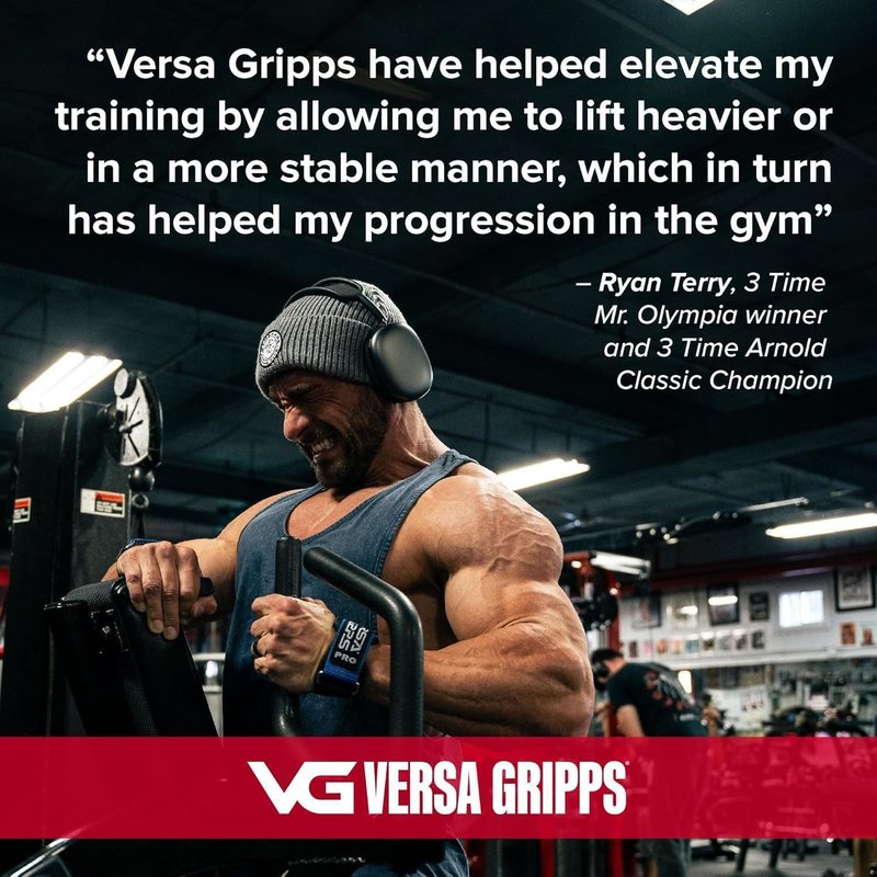 Wrist Straps for Weightlifting - Versa Gripps Pro | Made in USA, Durable Training Accessory