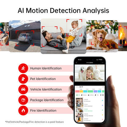 Security Cameras Wireless Outdoor 2K: Battery Powered WiFi Camera with AI Motion Detection for Home - Color Night Vision Spotlight Siren Alarm 2-Way Talk IP65 Waterproof Cloud TF Storage 2-Pack