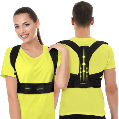 Posture Corrector for Women and Men, Adjustable Upper Back Brace for Posture Hunchback Support and Providing Pain Relief from Neck, Shoulder, and Upper Back (1, Small/Medium)