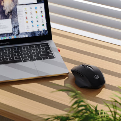 Wireless Mouse,Rechargeable Mouse 2.4G USB(Battery Level Visible) Ergonomic Computer Mouse,3 Levels DPI,Silent Wireless Mice for Laptop PC Computer(Black)