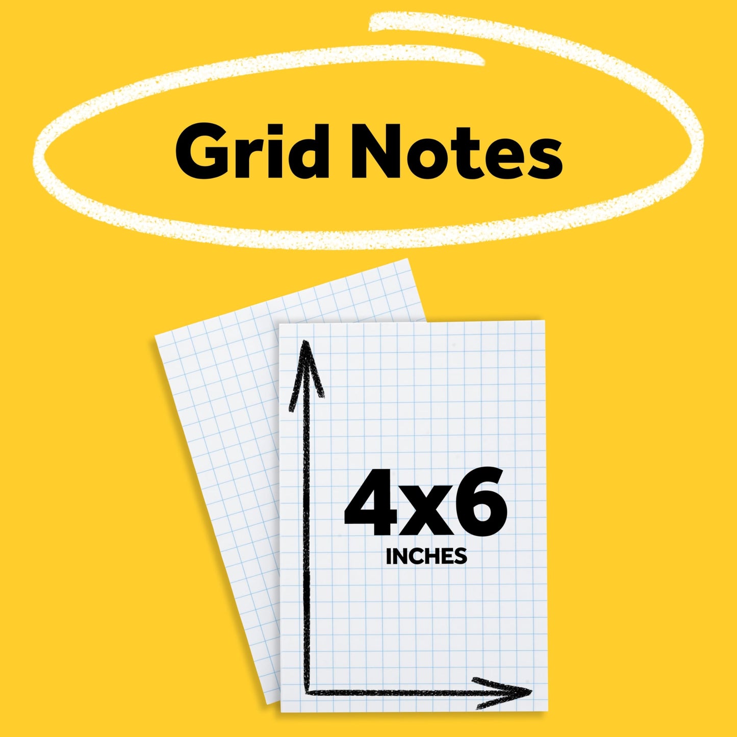 Post-it Super Sticky Notes, 6 Grid Lined Sticky Note Pads, 4 x 6 in, School Supplies, Office Products, Notes for Vertical Surfaces, Monitors, Walls and Windows, White with Blue Grid