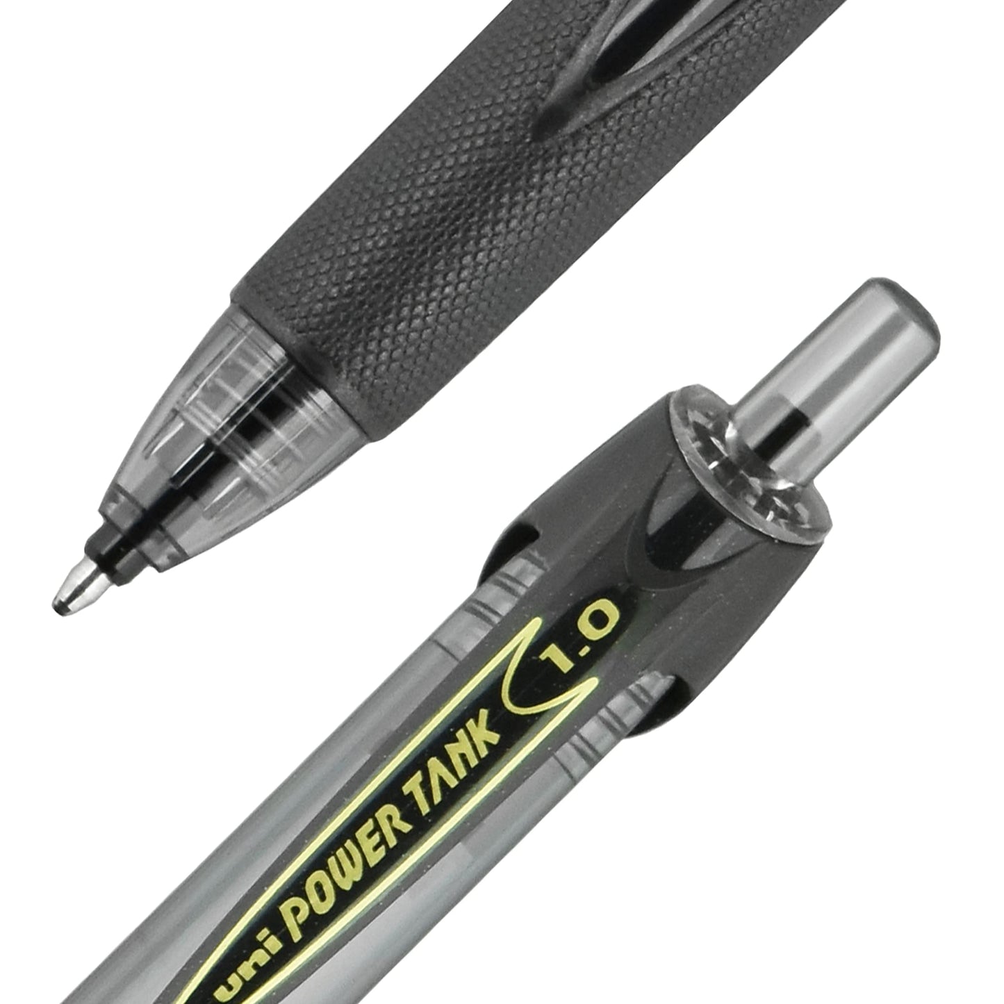 uniball Power Tank RT Ballpoint Pens, Medium Point (1.0mm), Black, 12 Pack