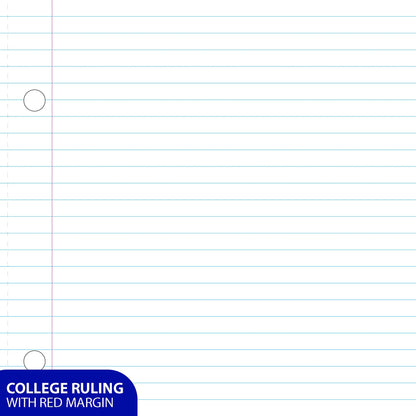 BAZIC Products Notebook College Ruled 1 Subject 80 Sheets Wireless Notebooks, Lined Composition Book, Assorted Color, 6-Pack