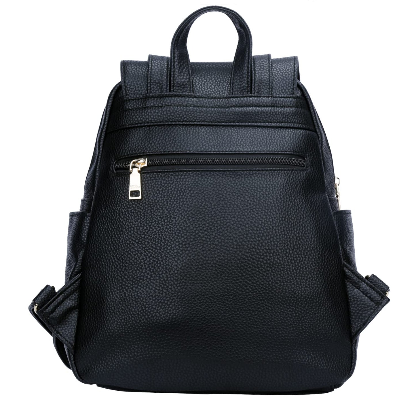 KKXIU Quilted Trendy Leather Backpack Purse for Women and Ladies Shoulder Travel Daypacks Bags with Wristlets(Y-Black)
