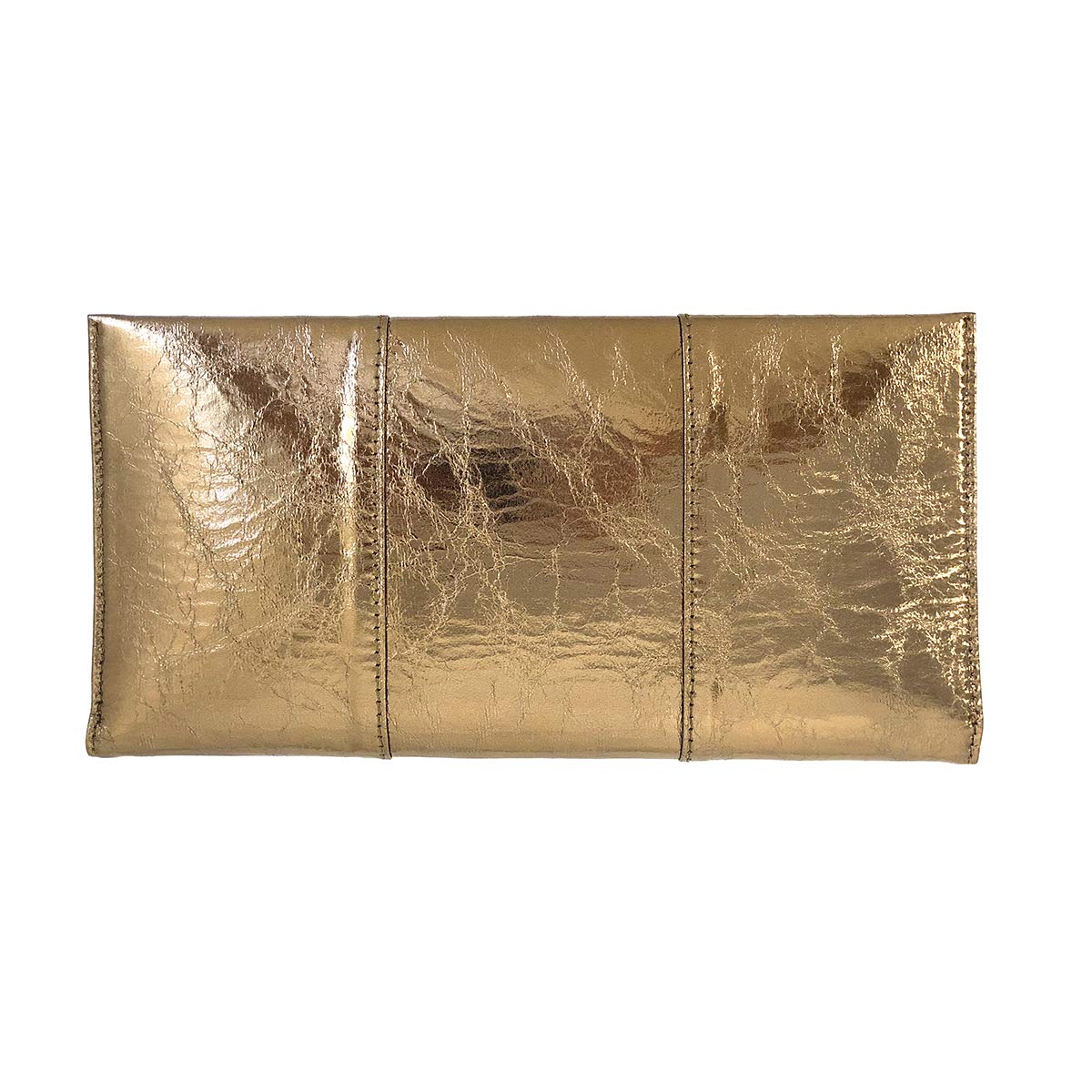 JNB Women’s Metallic Clutch Purse, Evening Handbag With Chain Strap, Magnetic Snap Closure, Zipper Pocket, Gun Metal Hardware, Slim Formal Party Bag, Bronze, 11.25 x 6 Inch