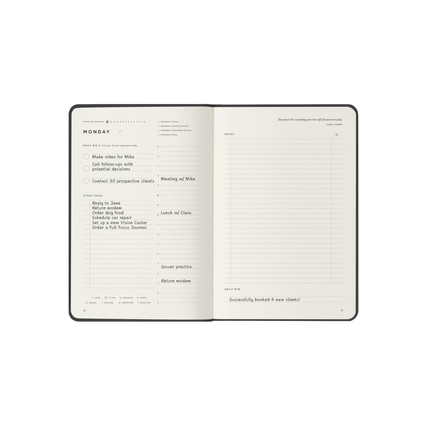 Full Focus Gray Linen Planner by Michael Hyatt - The #1 Daily Planner to Increase Focus, Eliminate Overwhelm, and Achieve Your Biggest Goals - Hardcover