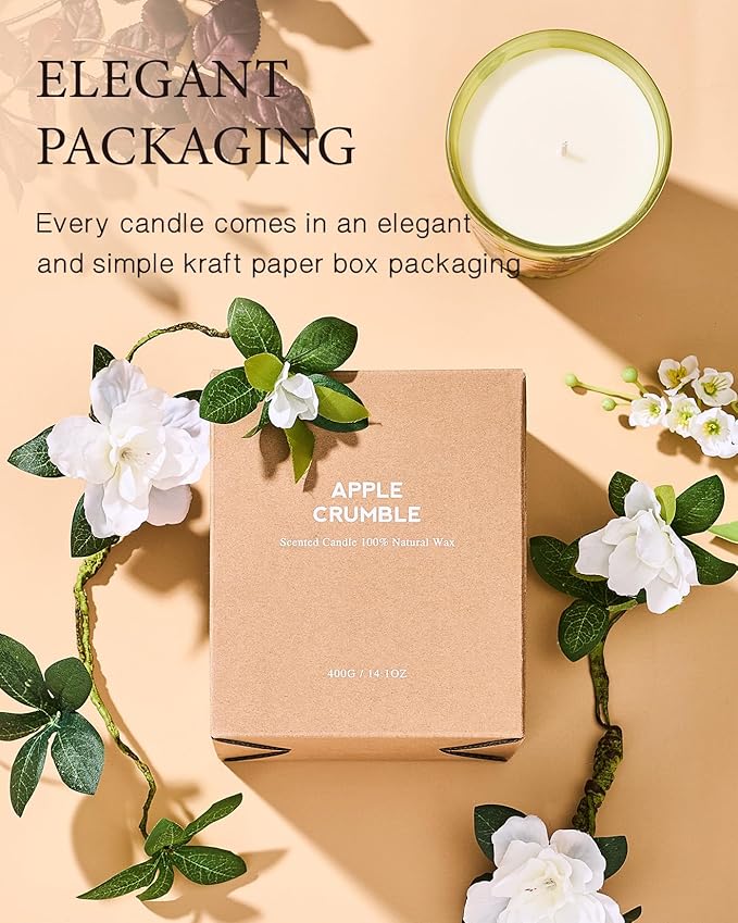 M&SENSE Sage Citrus Scented Natural Soy Wax Candle, 14.1oz 60 Hours Long Lasting Slow Burning, Aromatherapy Fall Winter Candle for Stress Relief, Festival Thanksgiving Christmas Housewarming Gifts