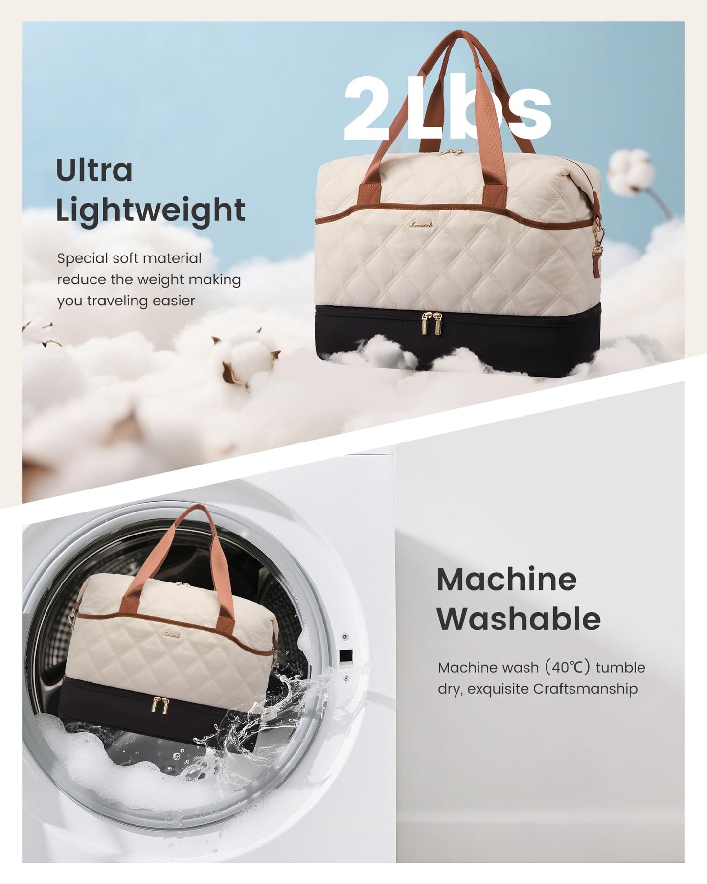 LOVEVOOK Weekender Bags for Women with Shoe Compartment, Lightweight Travel Duffle Bag with Wet Pocket, Hospital Overnight Bags for Women Labor Delivery, Personal Item Carry On Bag for Gym, Sport
