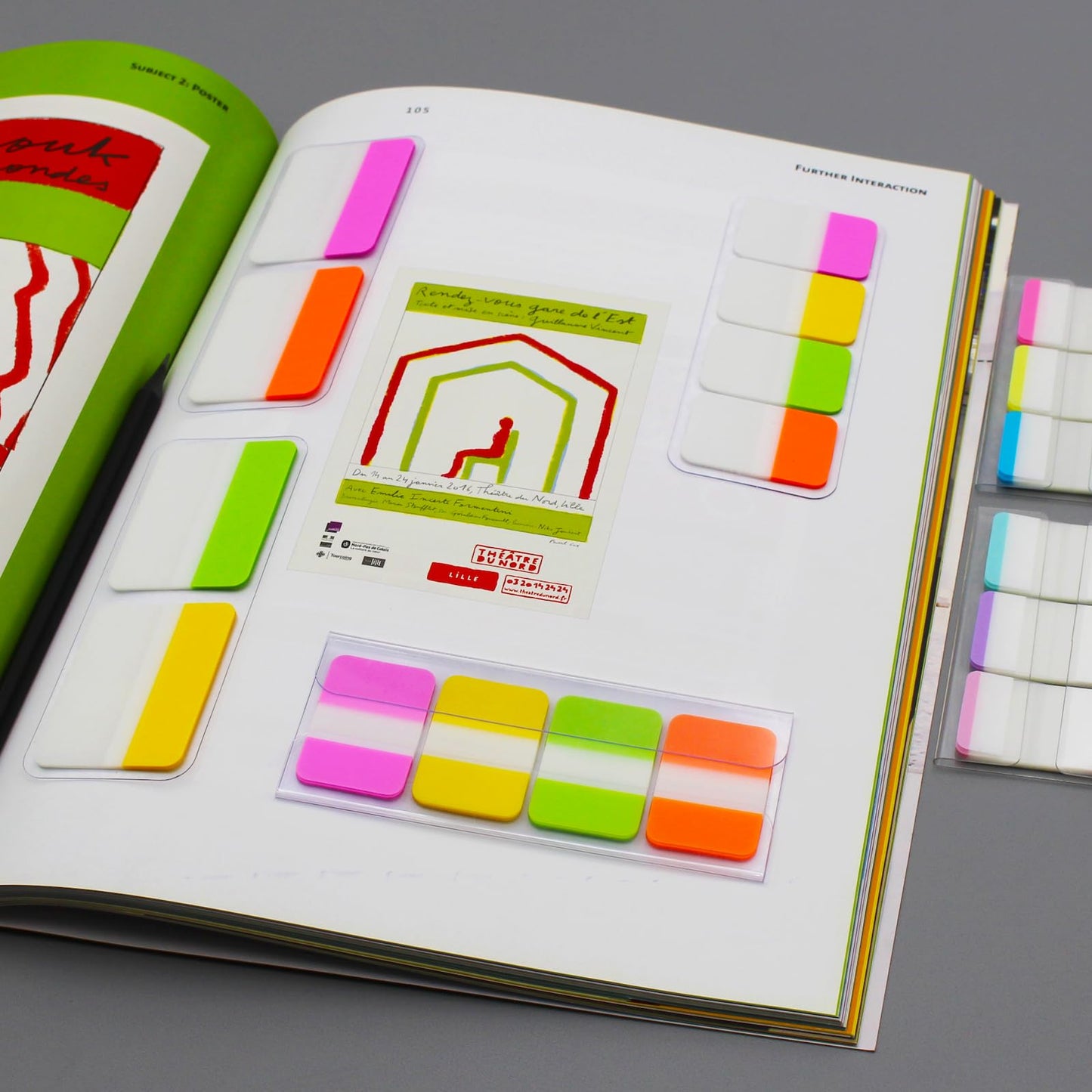 Extra Thick Tabs Flags Assorted Bright, 1 x 1.5 Inch Sticky Tabs, Easy to Post, 48 Tabs/Color, 192 Pages Total