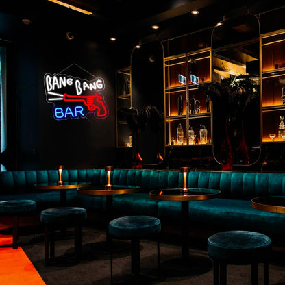 JFLLamp Crs LIGHT Neon Signs for Wall Decor Neon Lights for Bedroom Led Signs Suitable for Man Cave Bar Pub Restaurant Christmas Birthday Party Gift Led Art Wall Decorative Crs Light Bar Sign, 5V Usb Power, 17*11 Inch(Azure+red+white）