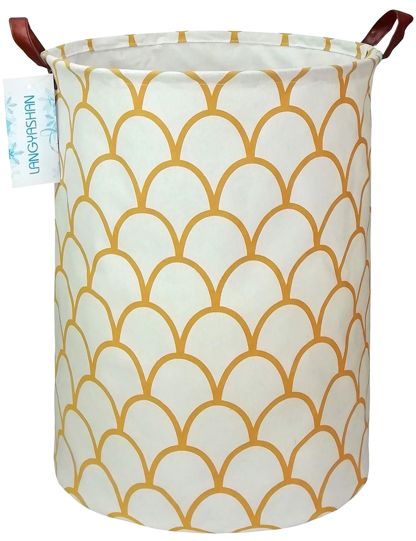 LANGYASHAN Laundry Hamper Collapsible Kids Storage Basket Waterproof Fabric Toy Clothes Organizer Bin for Children Bedroom Bathroom (Gold egg)
