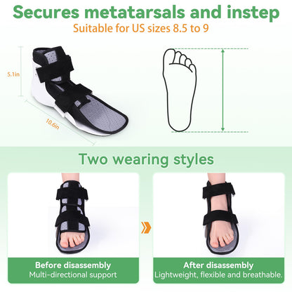 GRLEAYIE Walking Boot for Broken Toe Injuries, Sprained Ankles, Metatarsal Stress, Post-Op Support Right Foot Fracture Shoe Fits Men and Women, Stable Ankle Joints Postoperative Recovery Pain Relief