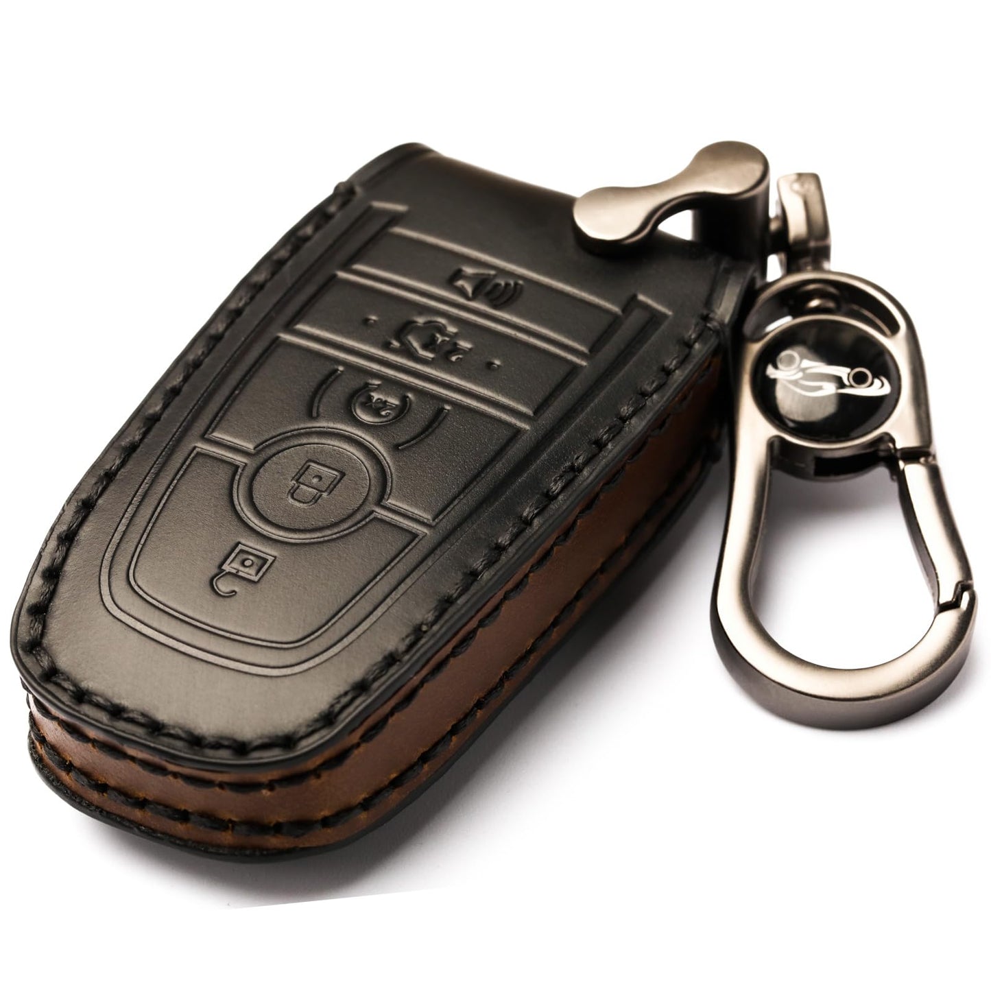 APEKUU Car Key Fob Cover, Soft Full Protection Key Case Shell Compatible with Ford Smart Key 3 4 5 Buttons Protector (A-Black) …