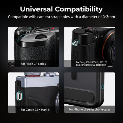 SMALLRIG Quick Release Shoulder Strap for Ricoh GR Series, Portable and Protective, for Sony ZV-1 II/ZV-1 / ZV-1F, for Canon G7 X Mark III Cameras, for iPhone 17 Series Phone Cases
