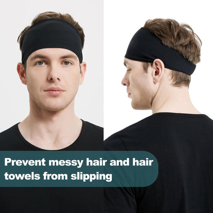 MARKEEP Running Headbands for Men (4 or 6 Pack), Mens Stretchy Headband for Football,Cycling,Basketball,Yoga,Fitness Workout Unisex Quick-Dry Sweatband