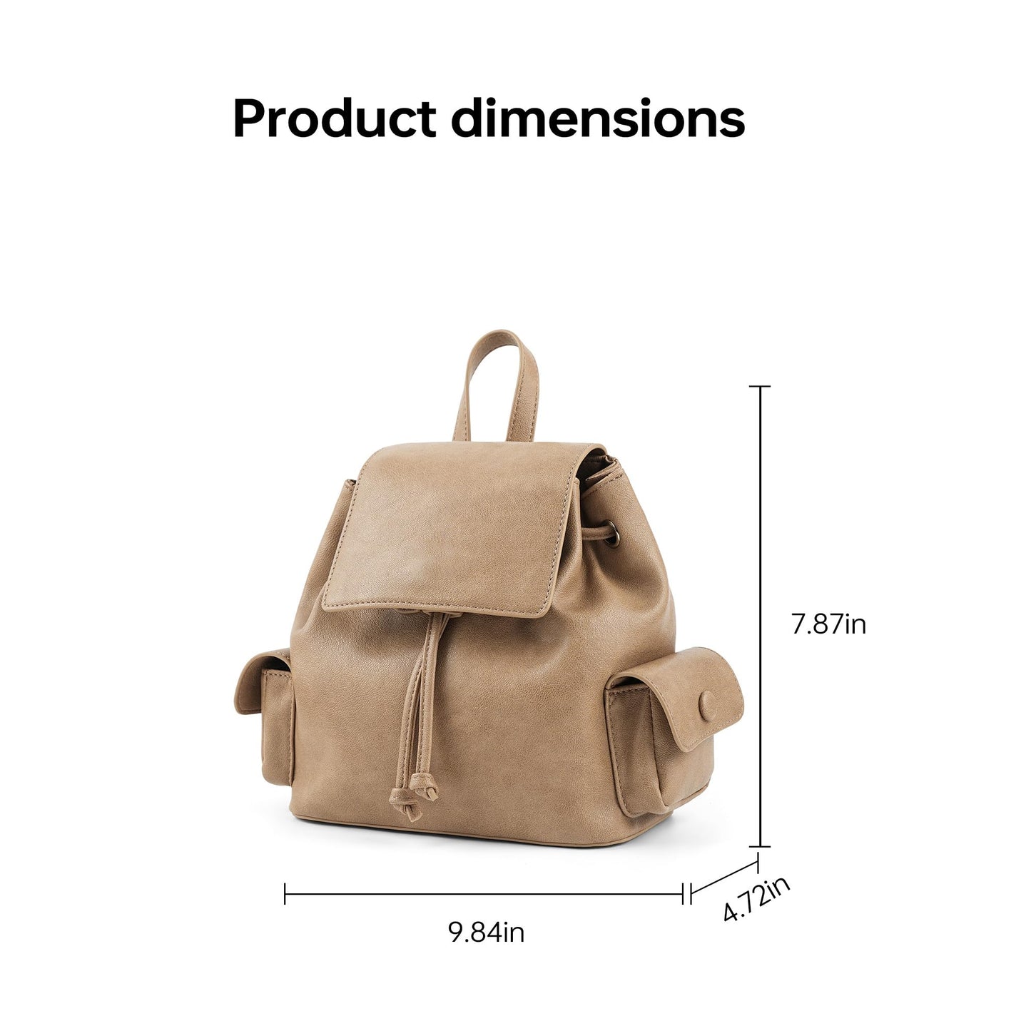Goinsound Mini Backpack Purse for Women, Vegan Leather Drawstring Backpack with Magnetic Buckle, Casual Daypack